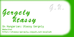 gergely utassy business card